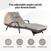 Foldable Wicker Outdoor Patio Chaise Lounge Set Of 2,Outdoor Reclining Lounge Chair Recliner Up To 150° With Cushion And Armrest -Maison Boucle - 3 of 4
