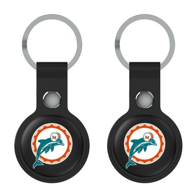Keyscaper NFL AFC Historic Teams Insignia Black Airtag Holder 2-Pack
