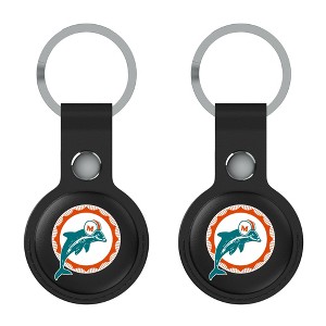 Keyscaper NFL AFC Historic Teams Insignia Black Airtag Holder 2-Pack - 1 of 4