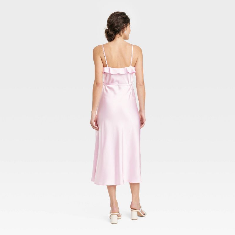 Women's Ruffle Midi Slip Dress - A New Day™, 3 of 12