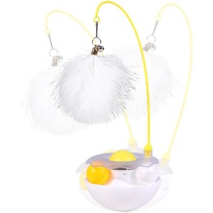 Interactive Cat Feather Toys 2025 Upgraded Interactive Cat Toys for Indoor Cats, Teaser Catnip Toy for Kitten Cats White - 1 of 4