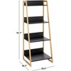 Barteau 4 Tier Shelf - STG1912 - Natural/Black - Safavieh - 3 of 4