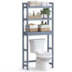 SONGMICS 3-Tier Over The Toilet Storage Bamboo Over Toilet Bathroom Organizer - 1 of 4