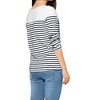 INSPIRE CHIC Women's Color Block Round Neck Long Sleeves Striped Basic T-Shirt - 3 of 4