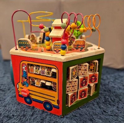 B toys wooden activity cube online