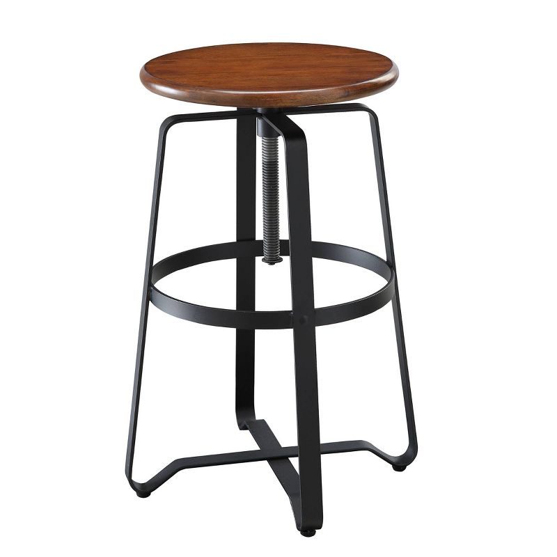 Smythson Adjustable Counter Height Barstool Chestnut/Black - Carolina Chair &#38; Table, 3 of 5
