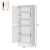 70" Tall Kitchen Pantry Cabinet, Freestanding Cupboard Storage Cabinet with Adjustable Shelves, Wooden Coffee Bar Cabinet for Living Room - 3 of 4