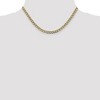 Black Bow Jewelry 5.25mm 14k Yellow Gold & Rhodium Hollow Pave Curb Chain Necklace - 3 of 4