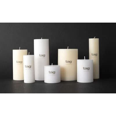 Stonebriar 3pk Tall 3'' X 8'' 80 Hour Long Burning Unscented Ivory Wax ...