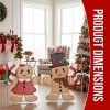 Syemin Decorative Holiday Scene Props Set of 2 Gingerbread Man and Candy Cane Christmas Decorations Holiday Decor Holiday Displays, Brown, 19"*19"*5" - 3 of 4