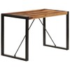 vidaXL Dining Table Brown and black Solid Sheesham wood 47.2 in Durable - 3 of 4