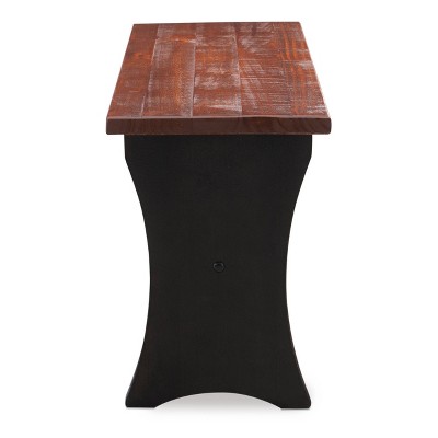 Parkside Antique Black and Pine Wood Corner Dining Nook Set