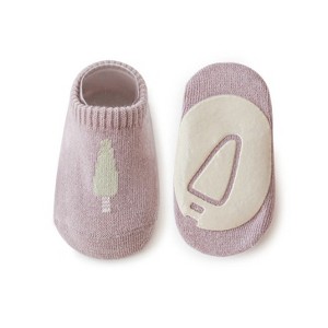 MyKids-Usa Kids Girl Embroidered Pattern Non-Slip Floor Soft Socks - 1 of 4