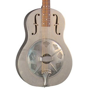 Regal RC-43 Antiqued Nickel-Plated Body Triolian Resonator Guitar Antique nickel-plated - 1 of 4