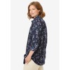 Woman Within Plus Size Three-Quarter Sleeve Peachskin Button Front Shirt - 4 of 4