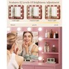 HYLEORY Vanity Desk with Mirror, Power Outlet and 10 Lights, Makeup Table with 3 Drawers,3 Color Modes Available for Bedroom - 2 of 4