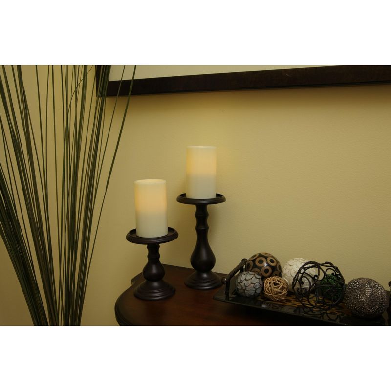 Pacific Accents Flameless 3x5.75 Ivory Resin Melted Top Pillar Candle, 2 of 4
