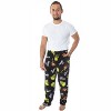 Seven Times Six Dr. Seuss Men's GRINCH Sneaky Face Fleece Plush Pajama Pants Black - 4 of 4
