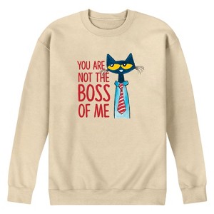 Men's - Pete the Cat - Not The Boss Of Me Graphic Fleece Sweatshirt - 1 of 4