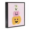 Stupell Industries Pastel Happy Jack-o-Lanterns Framed Giclee Art - 2 of 4