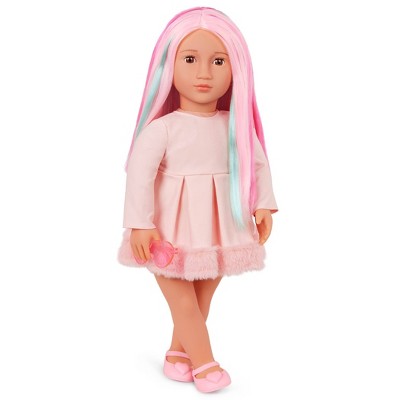 Pink 2024 hair doll