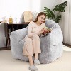 homfan Giant Bean Bag Chair with Armrest Foam Filled Sofa Chair for Living Room Bedroom - 3 of 4