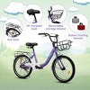 SEVOBAL Bicycles 20 Inch Kids Bike with Coaster Brake V-Brake Lightweight Steel Frame for Boys and Girls, Purple, 55.9"*21.2"*31.5" - 4 of 4