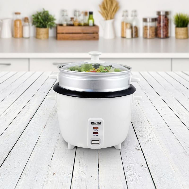 Better Chef 5-Cup Rice Cooker with Food Steamer, 3 of 5