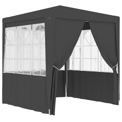 vidaXL Professional Party Tent with Side Walls 8.2'x8.2' Anthracite 0.3 oz/ftÂ²