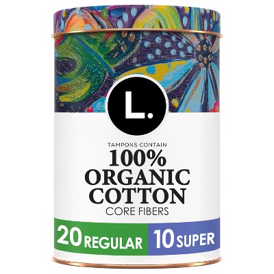 L. Reusable Tin Regular Super Tampons - 30ct