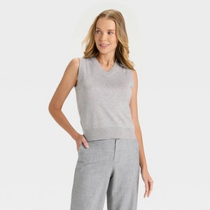 Women's V-Neck Sweater Vest - A New Day™ - 1 of 3