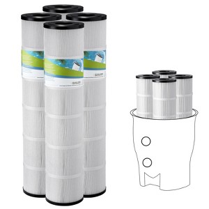 VEVOR Pool Filter Cartridge, 4x 130 Sq. Ft, Spa Hot Tub Filter Cartridge Replacement, Compatible with Pentair CCP520, R173578,  PCC130, White - 1 of 4