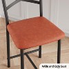 Bar Stools Set of 2/4, Upholstered Bar Chairs with Back and Footrest, Thick Cushion, Counter Height Barstools for Kitchen Island, Brown - 4 of 4