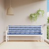 vidaXL Garden Bench Cushions, 2 Piece Set, Water-Resistant Polyester Material, Ultra-Soft Hollow Fiber Filling, Non-Slip Design with Attachment Ropes - 2 of 4