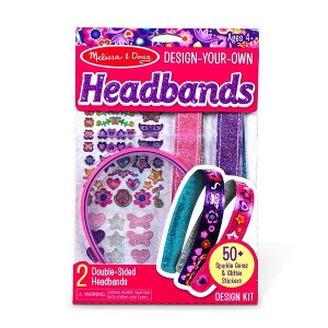 Melissa & Doug Design-Your-Own Headbands Jewelry-Making Craft Kit with 50+ Stickers - 1 of 4