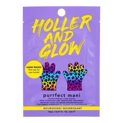 Holler and Glow Purrfect Skin Hand Mask - Rainbow - 0.61 fl oz