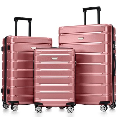 Hardshell Luggage Set 3 Piece, Durable ABS+PC Travel Suitcase with Spinner Wheels for Men Women (20/24/28 Inch)