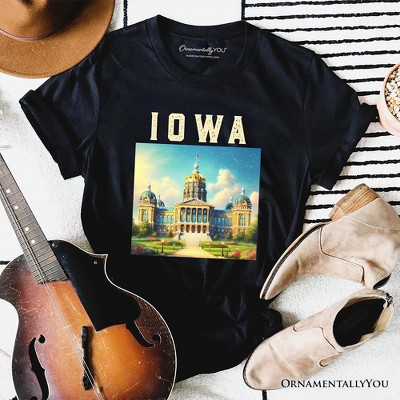 Grand Iowa State Capitol T-Shirt, Midwest Architectural Landmark Tee and Travel Souvenir | OrnamentallyYou