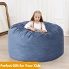 Bean Bag Chair Cover Only, Corduroy Bean Bag Cover No Filler for Adults Kids, Giant Adult Beanbag Chair Cover with Washable Cover - 3 of 4