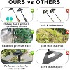 attop Pack of Weeding Tool Hollow Hoe and Japanese Sickle Garden Tool and a Pair of Professional Gardening Gloves - 3 of 4