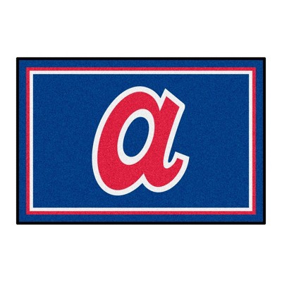 MLB Atlanta Braves 4'x6' 1974 Retro Collection Plush Area Rug