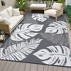 Waterproof Outdoor Rug | Tropics Palm Leaf Reversible Plastic Straw Mat | UV-Resistant Modern Patio Rug for Camping, Porch, Deck, Balcony & Beach - 2 of 4