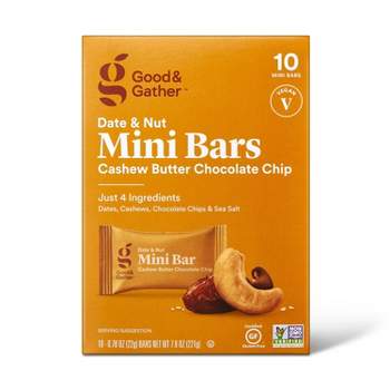Date and nut Bars Mini Cashew Butter Chocolate Chip - 7.8oz/10ct - Good & Gather™