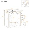 Bathroom Vanity with Sink Combo, Solid Wood Freestanding Cabinet with 3 Drawers & Soft-Close Doors, Modern Storage Vanity Set-Maison Boucle - 4 of 4