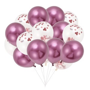 Unique Bargains Latex Party Balloons 12" 16 Pcs - 1 of 4