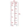 TiramisuBest Linen Cabinet, Five Shelves, One Cabinet, Divisions,Beige - 4 of 4