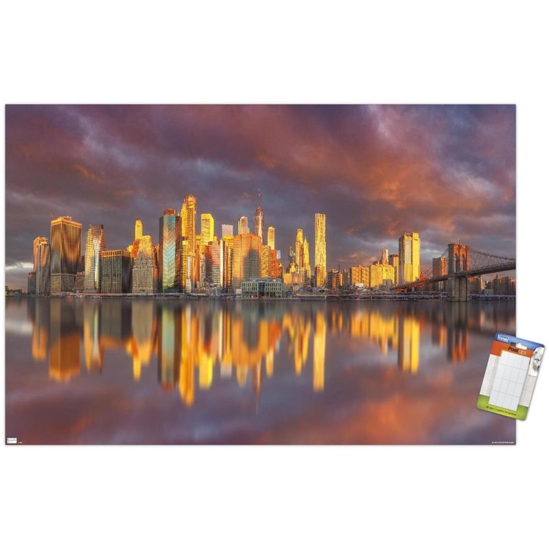 Trends International Cityscapes - New York City, New York Skyline at Dawn Unframed Wall Poster Prints, 1 of 7
