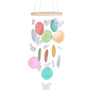 Unique Bargains Outdoor Decorative Seashell Handcrafted Wind Chime 4.7" x 13.8" Colorful 1 Pc - 1 of 4