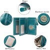 Hachikiko Small Bifold Wallet - Vegan Leather RFID Blocking Card Holder with Zipper Coin Pocket, Compact & Roomy,Green - 4 of 4