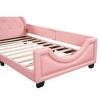 NicBex Twin Size Daybed 80.3"L Modern Wooden Bed Frame with Ears Shaped Headboard and Cushions for Bedroom, Living Room, No Box Spring Required - 4 of 4
